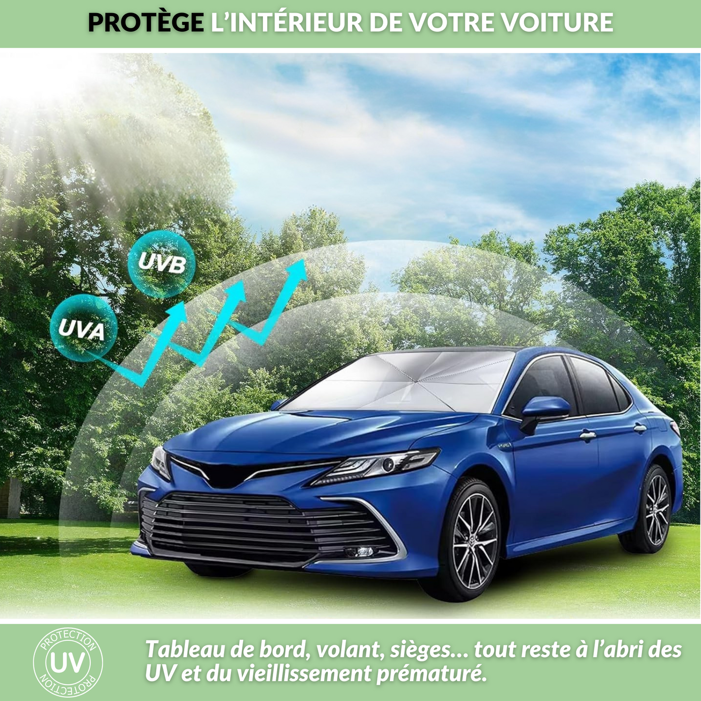 Sunbrella – Le pare-soleil qui s’ouvre comme un parapluie