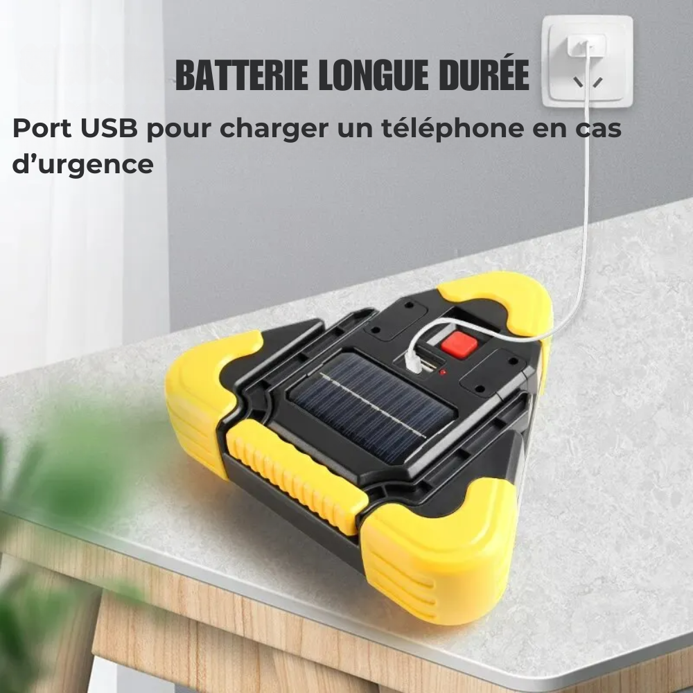 Triangle de signalisation lumineux