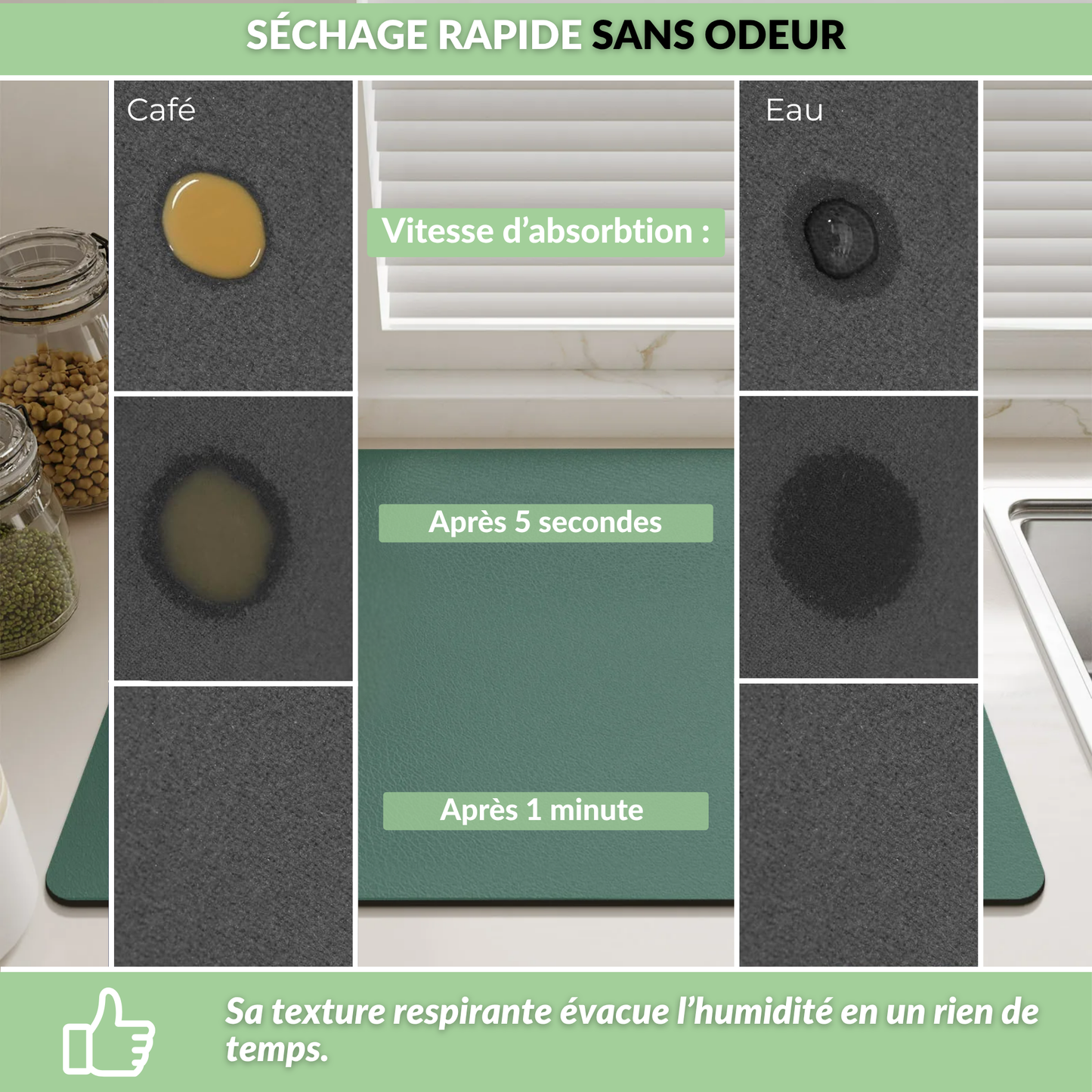 AquiLine – Le tapis égouttoir ultra absorbant