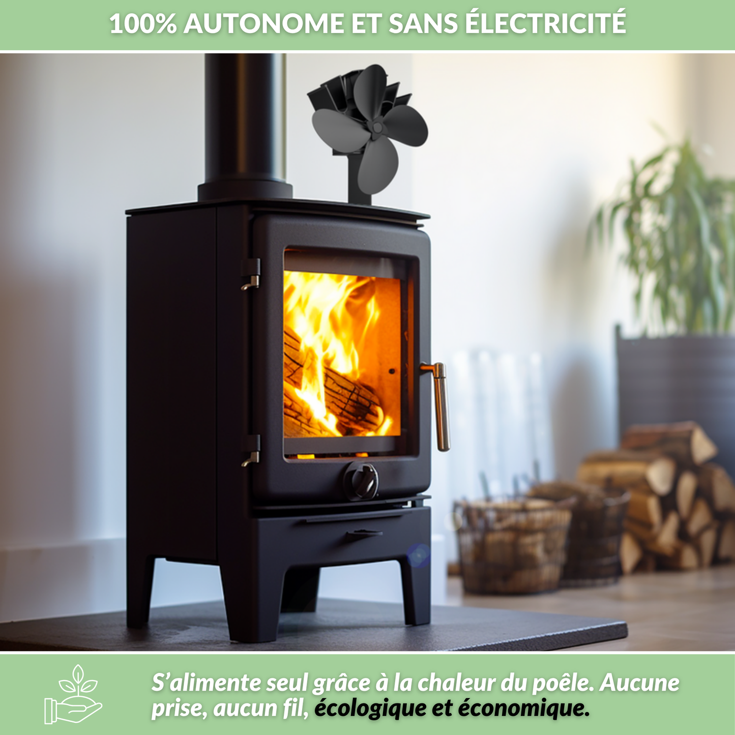 EcoFire™ - Ventilateur de poêle 100% autonome