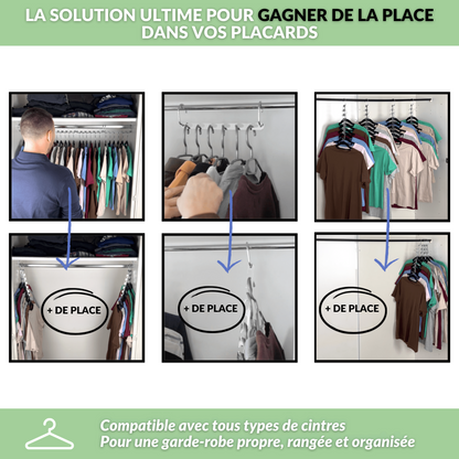 Cintreo - Le cintre gain de place 6 en 1