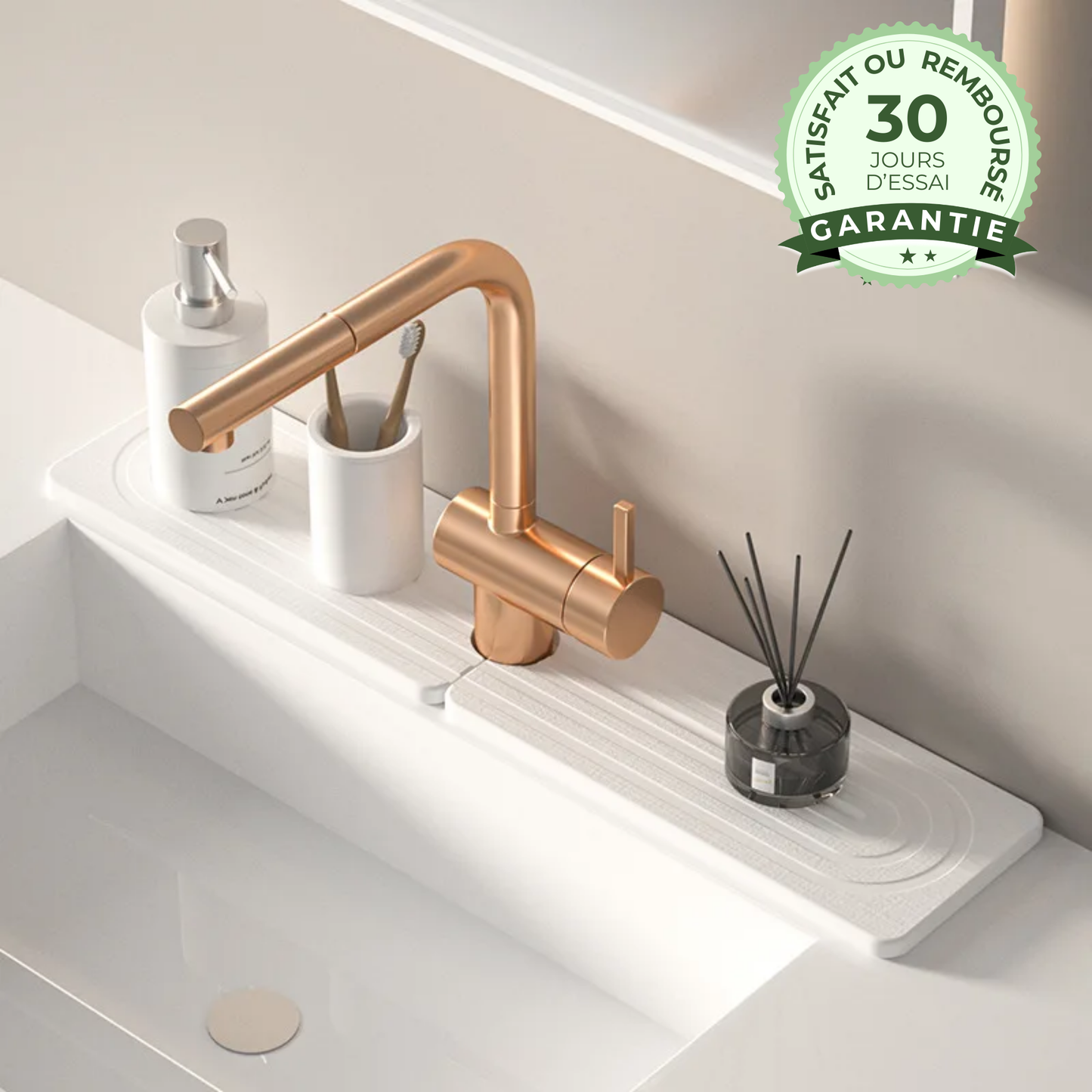 PureStone™ - Plateau super absorbant en pierre naturelle