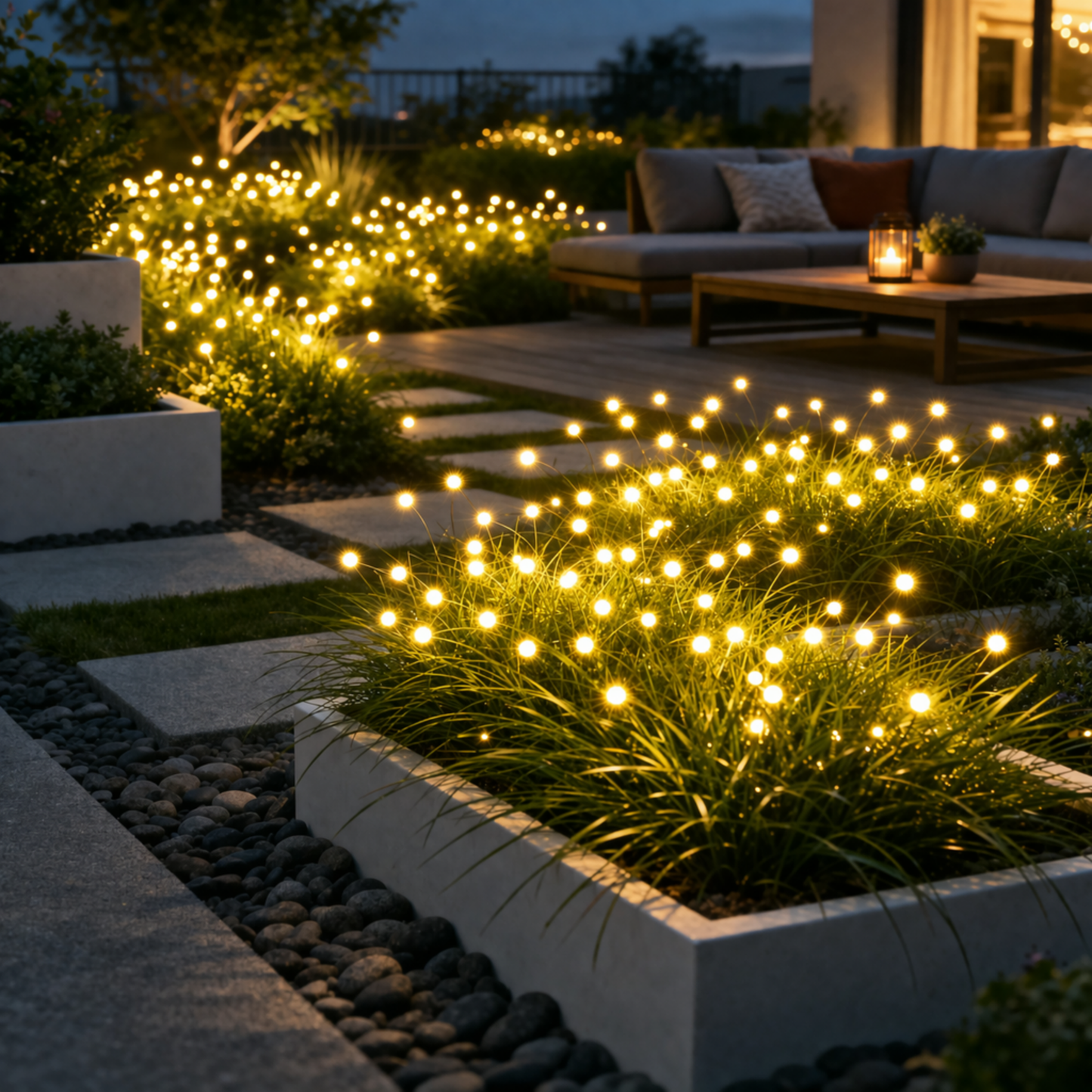 Lampes Lucioles solaires sur pied | Ambiance féérique pour jardin et balcon