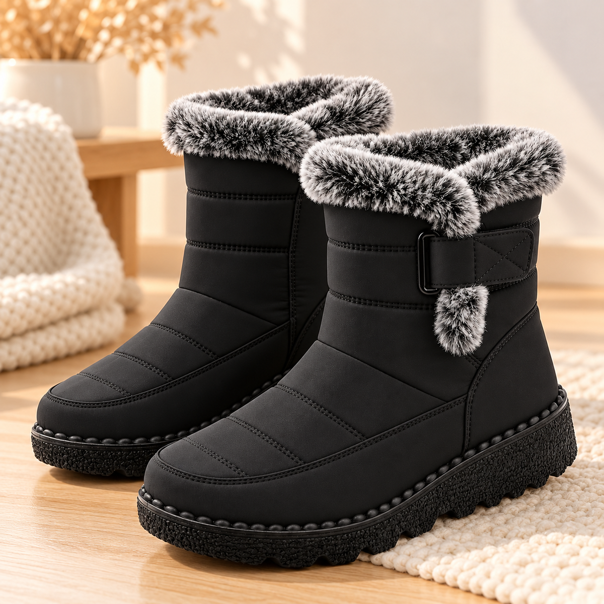 Hivéria | Bottines d'hiver femme chaudes et imperméables