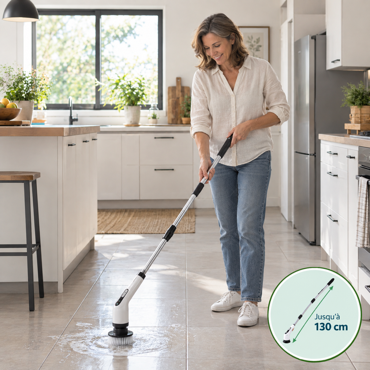 CleanPro 360 | Brosse de nettoyage rotative électrique sans fil 9 en 1