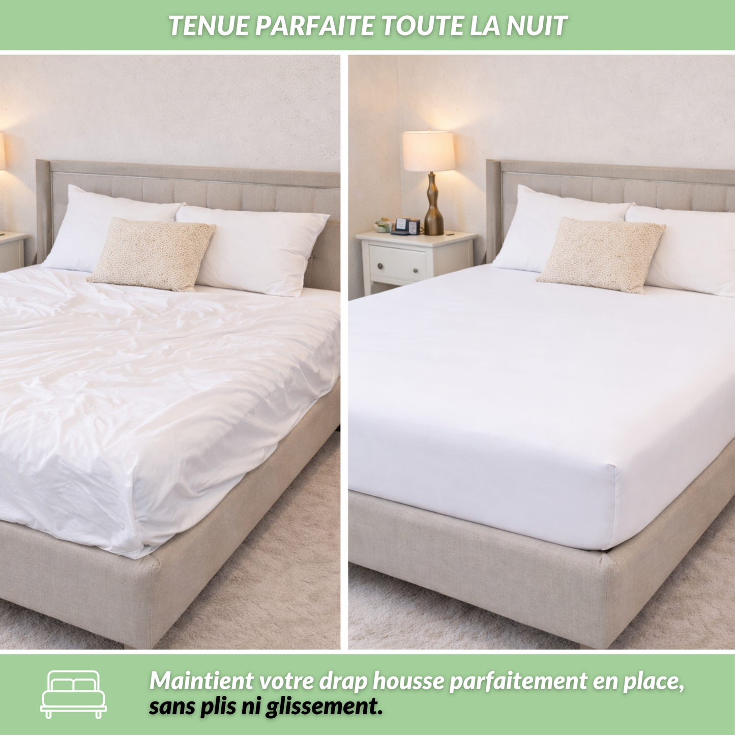 Fixeo | Tendeurs pour drap housse avec attaches faciles