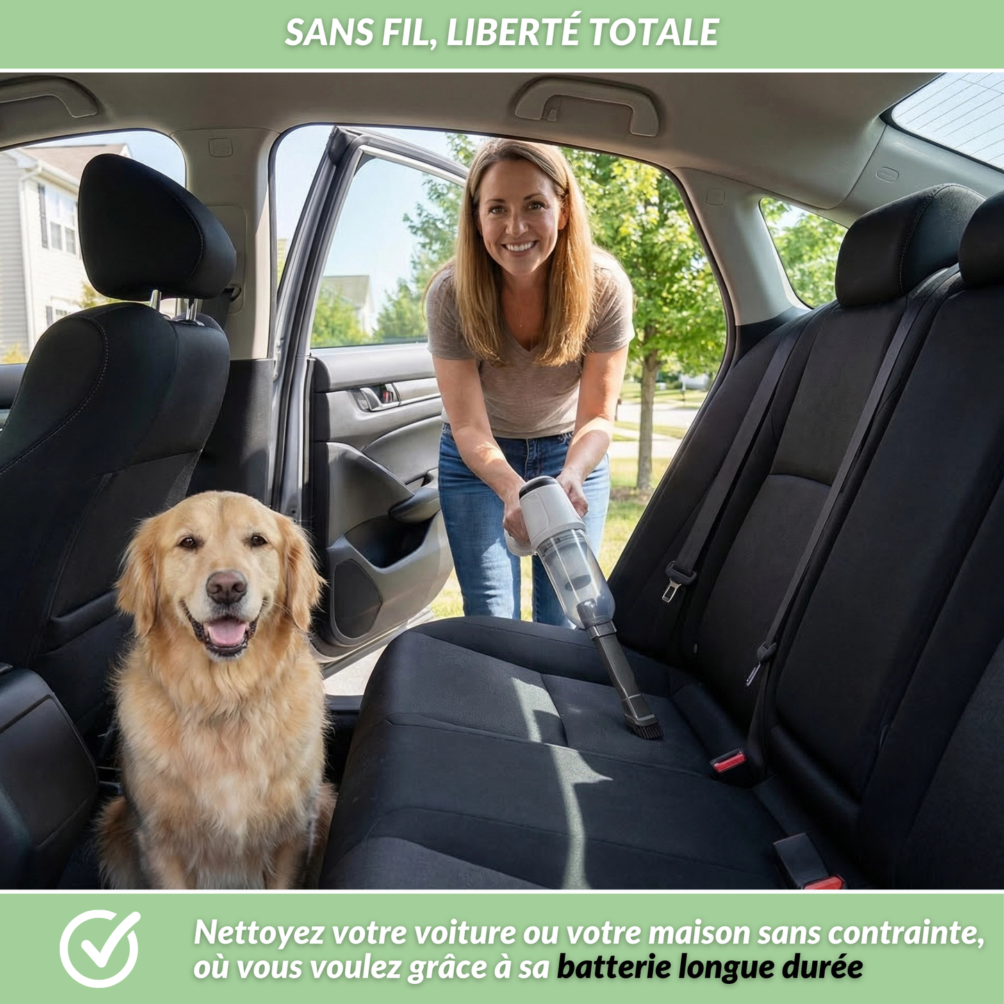 TotalClean Pro | Aspirateur souffleur sans fil puissant pour voiture et maison