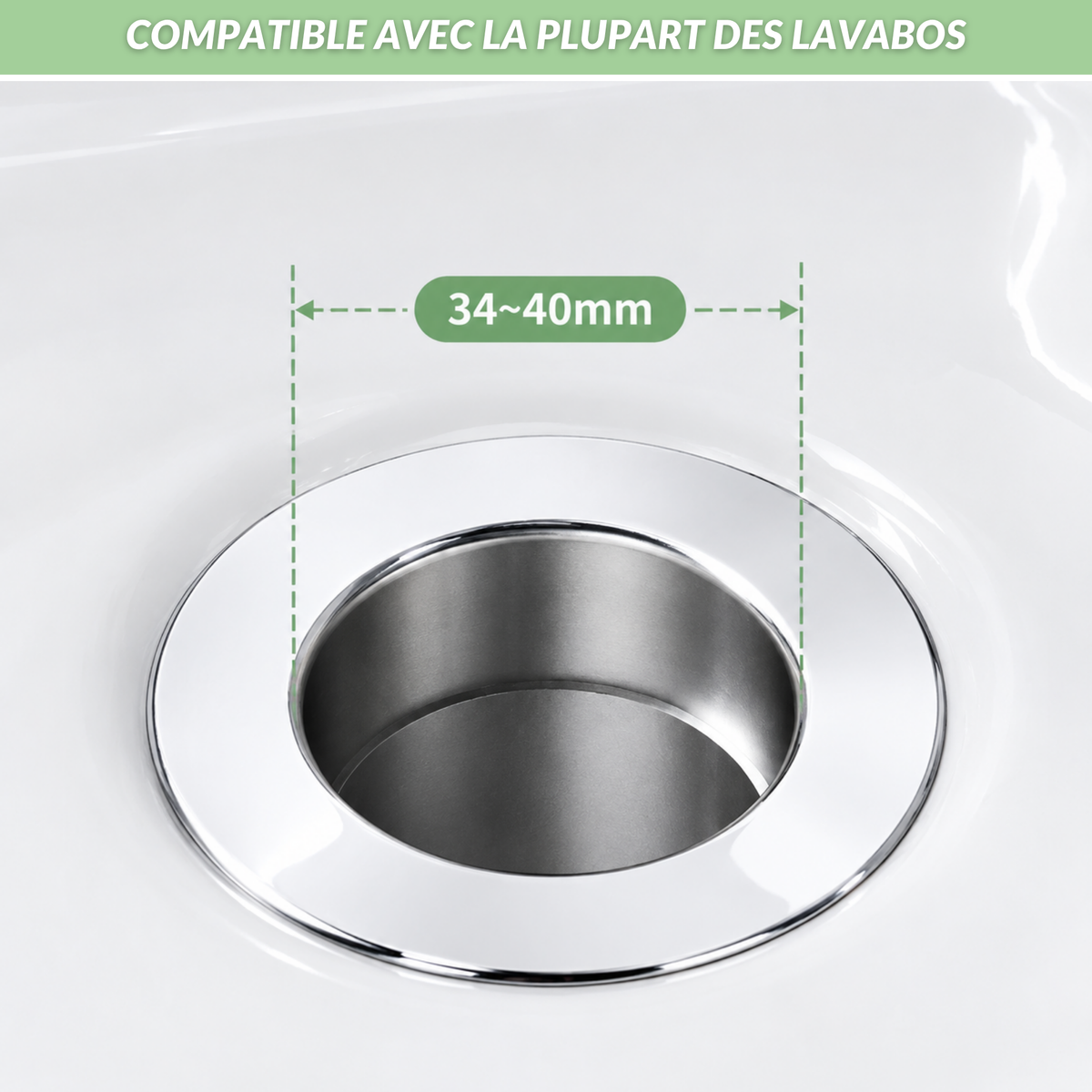 Bonde de Lavabo 2-en-1 | Filtrante & Anti-Odeurs