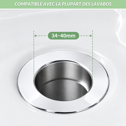 Bonde de Lavabo 2-en-1 | Filtrante & Anti-Odeurs