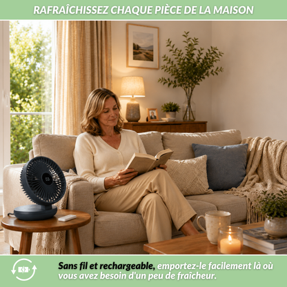 Ventilateur Sans-Fil Rechargeable