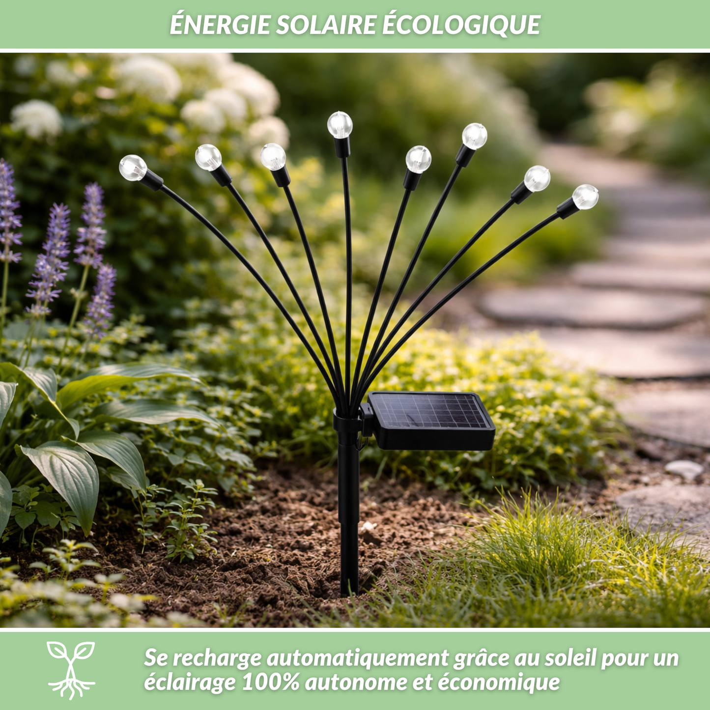 Lampes Lucioles solaires sur pied | Ambiance féérique pour jardin et balcon