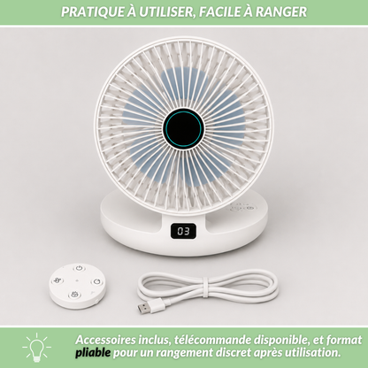 Ventilateur Sans-Fil Rechargeable