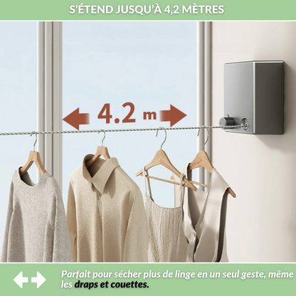 Filéo® - La Corde à linge rétractable grande capacité
