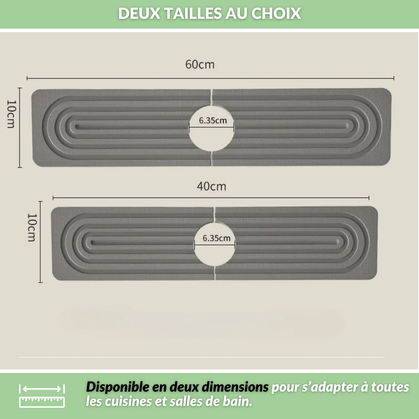 PureStone™ - Plateau super absorbant en pierre naturelle