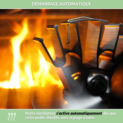 ChauffaPlus™ | Ventilateur de poêle à bois autonome et sans électricité