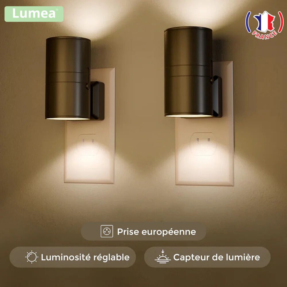 Lampe LED murale | Luminosité réglable et détecteur de luminosité