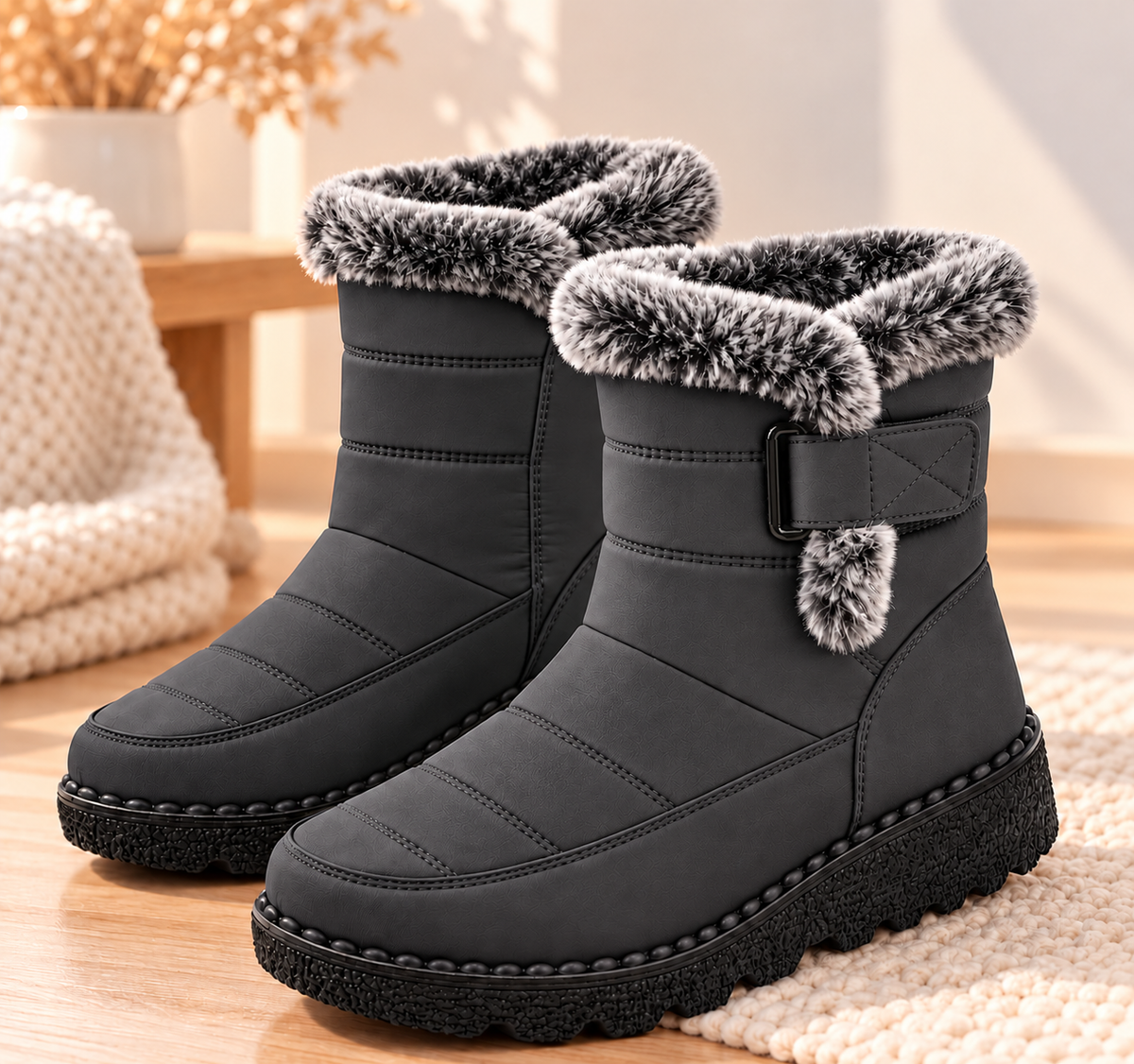 Hivéria | Bottines d'hiver femme chaudes et imperméables