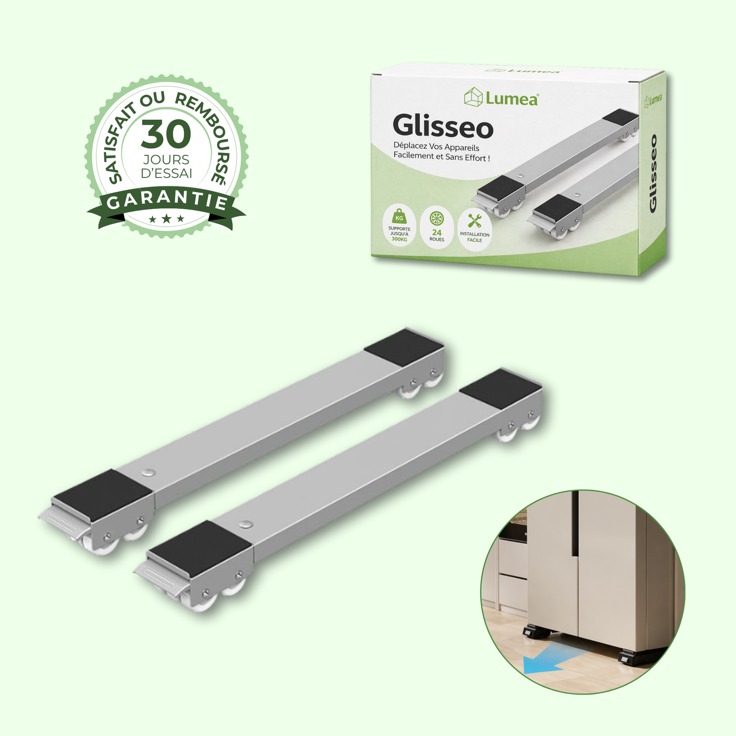 Glisséo | Déplacez Vos Appareils Facilement et Sans Effort ! (par 2)